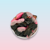 Foamy Raspberry Licorice Skulls