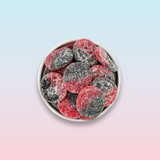 Raspberry Black Licorice Coins