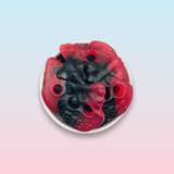 Raspberry Black Licorice Skulls