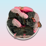 Foamy Raspberry Licorice Skulls
