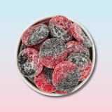 Raspberry Black Licorice Coins