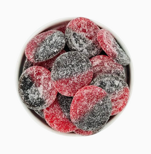 Raspberry Black Licorice Coins