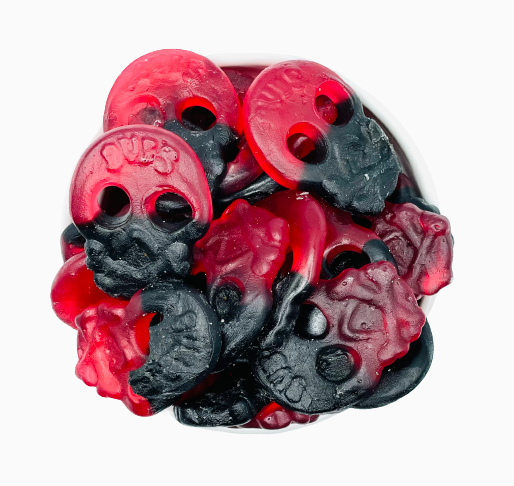 Sugar-Free Raspberry Licorice Skulls